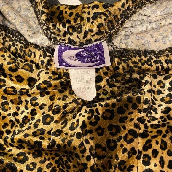 Y2K VELOUR CHEETAH PRINT PANTS - Picture 3 of 5